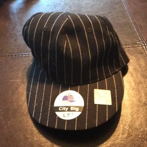Black and white striped cap